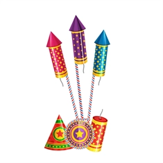 Diwali Decoration Firecrackers Transparent Sticker